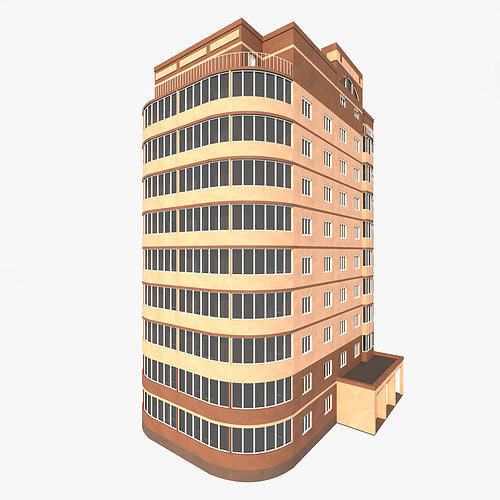 Simple Residential Building 2 3D model
