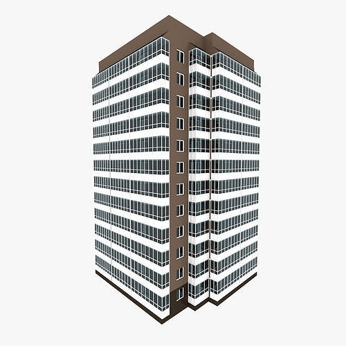 Simple Residential Building 7 3D model