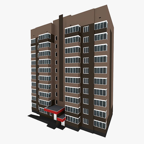 Simple Residential Building 9 3D model