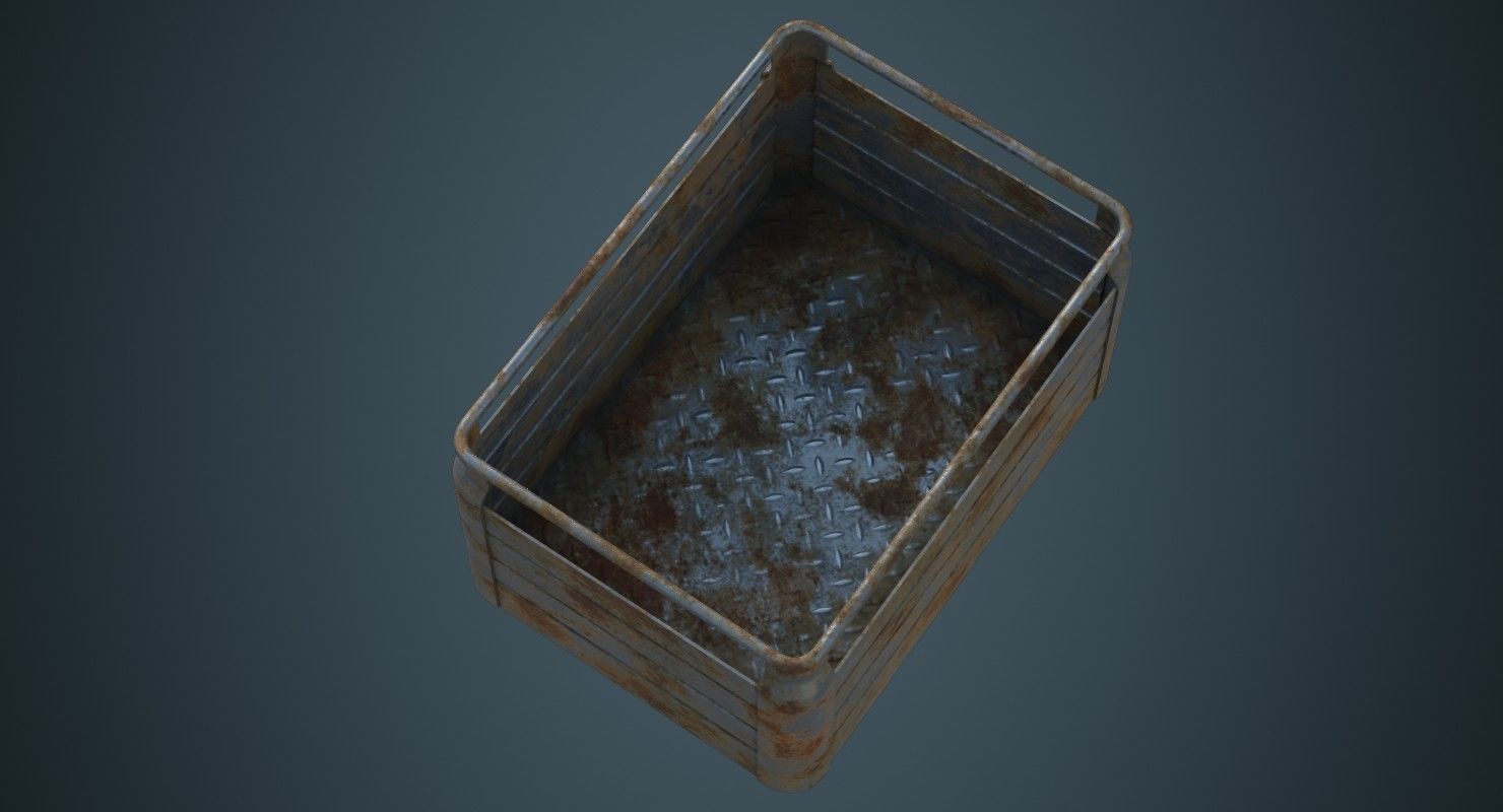 Crate 1B Low-poly 3D model_2