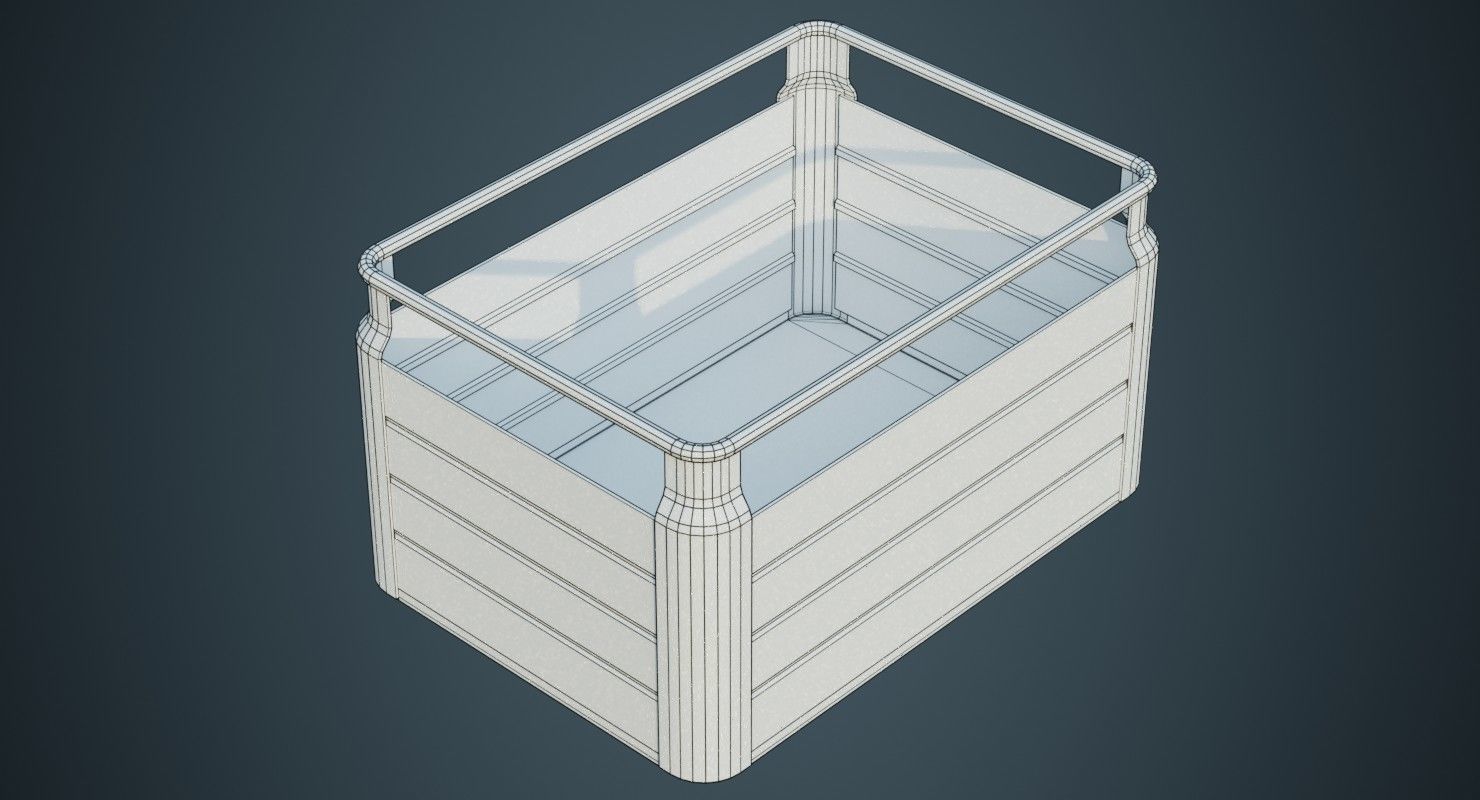 Crate 1B Low-poly 3D model_5