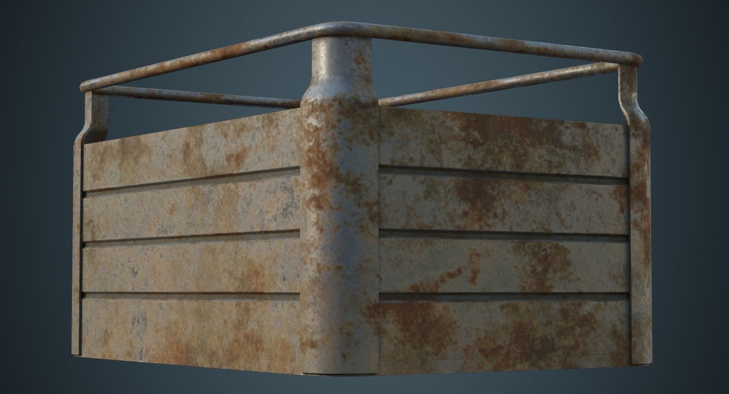 Crate 1B Low-poly 3D model_3