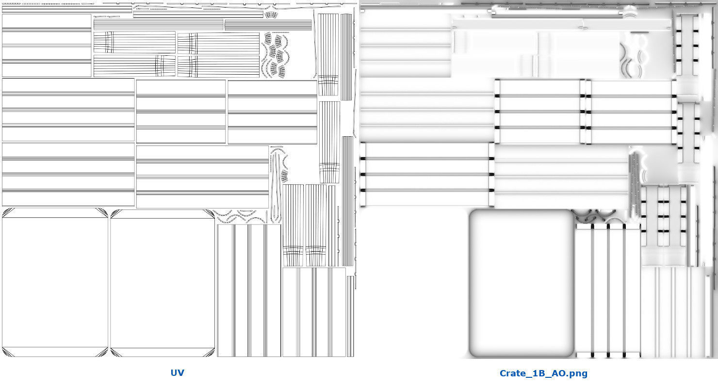 Crate 1B Low-poly 3D model_7