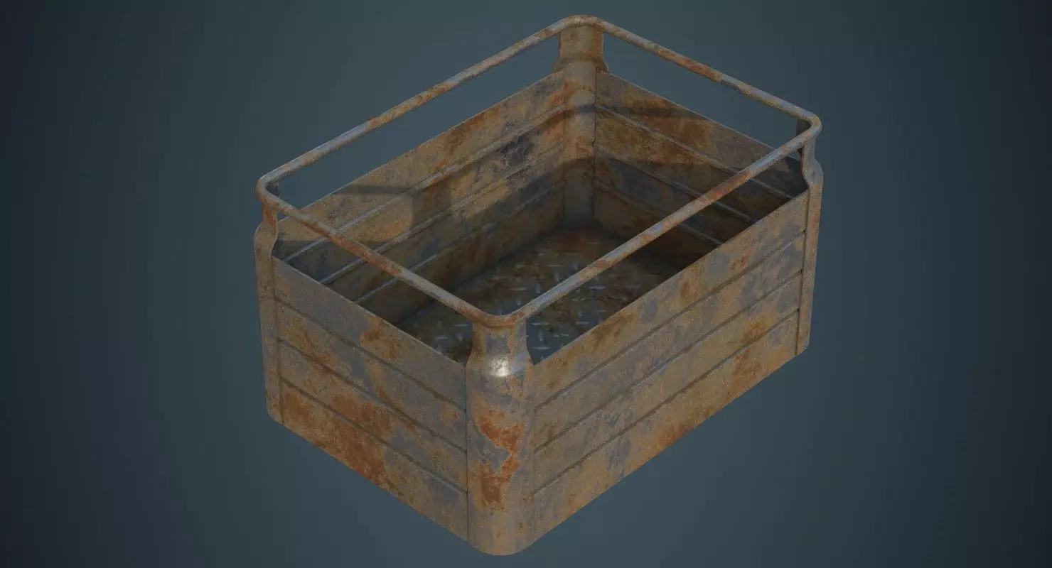Crate 1B Low-poly 3D model_0