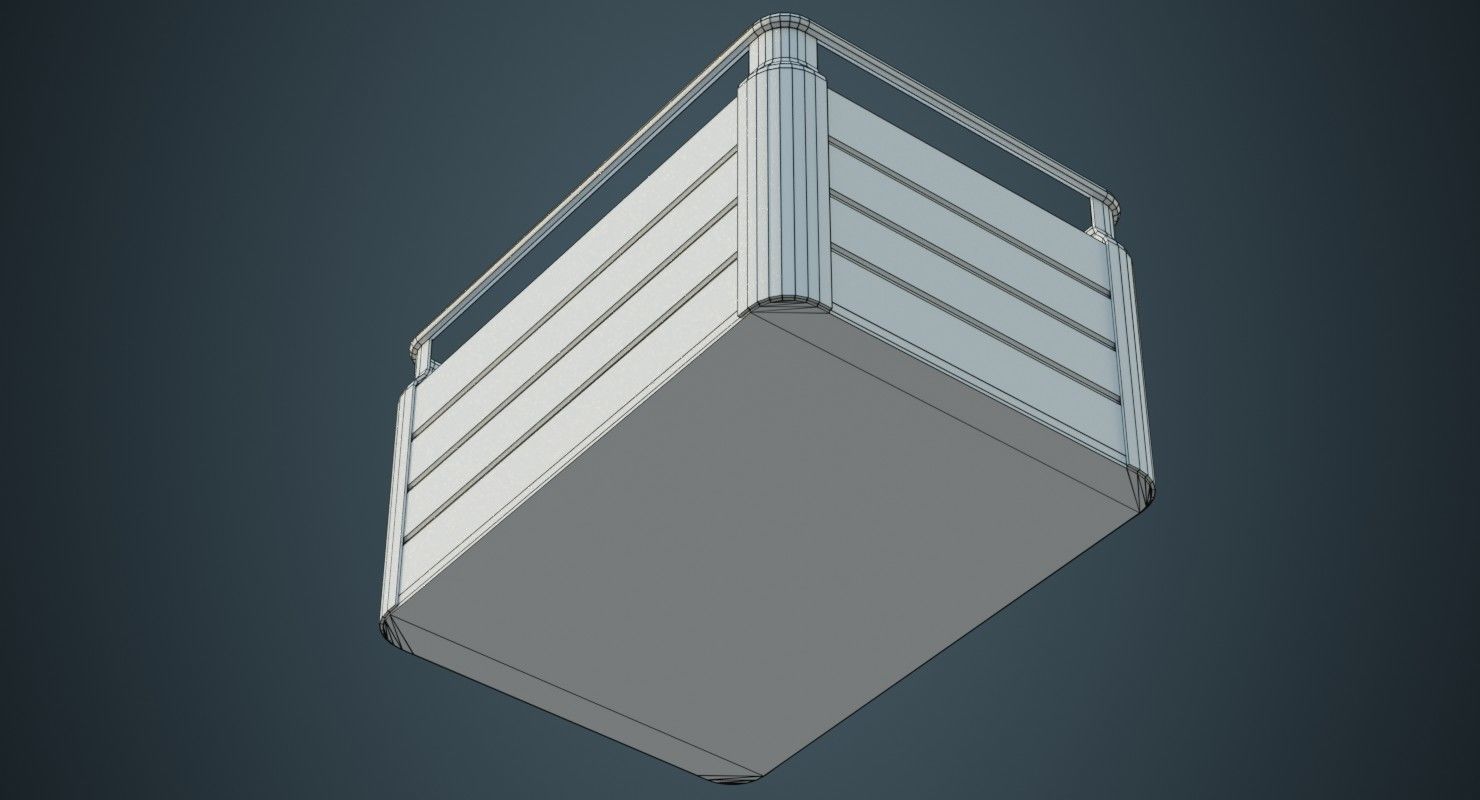 Crate 1B Low-poly 3D model_6