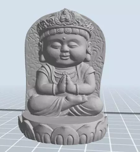 Buddha statue 3D print model_0