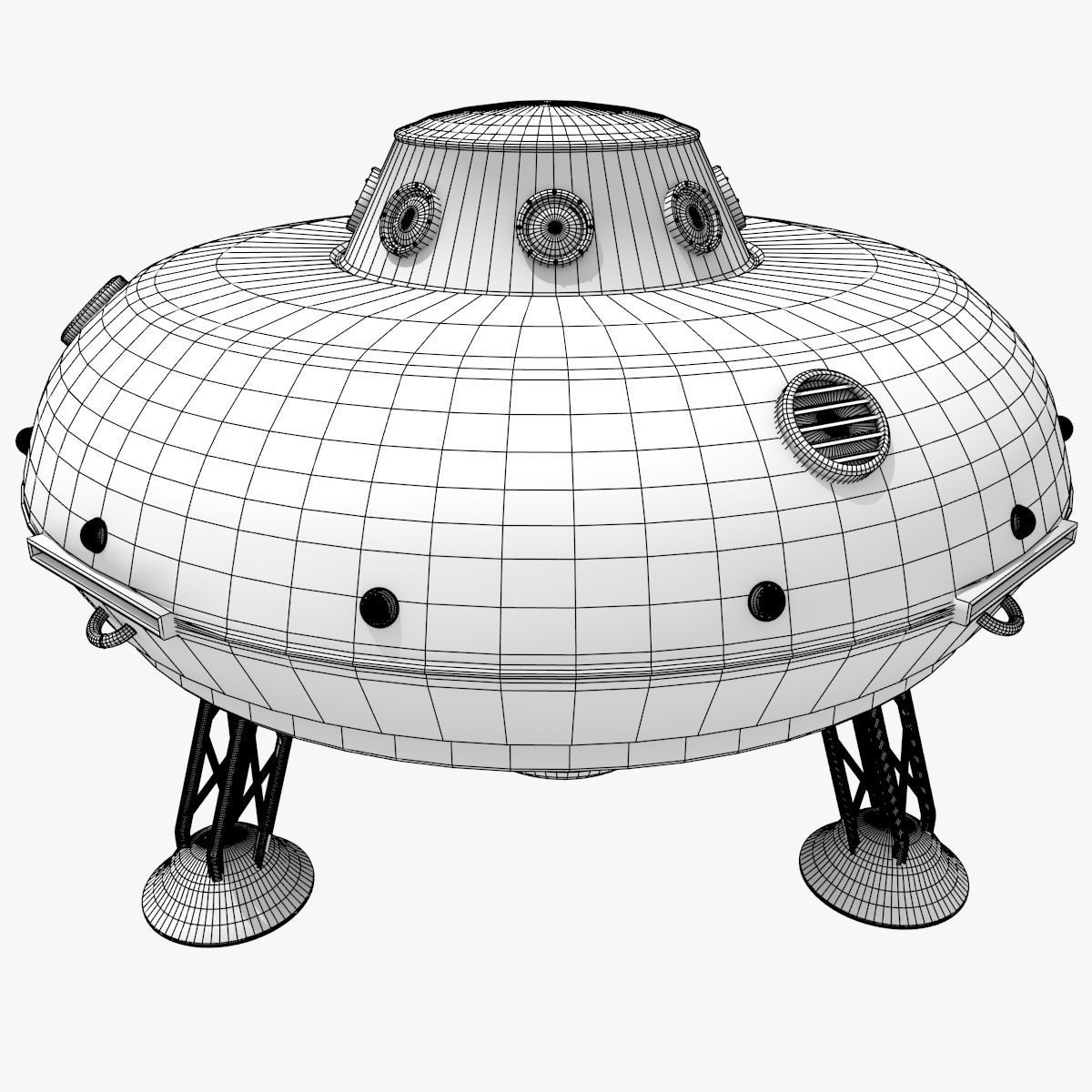 UFO Sci-Fi 3D model_1