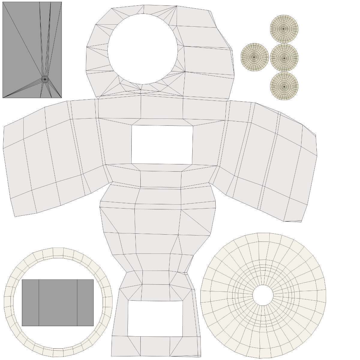 Stone Solar Spot Light 3D model_5
