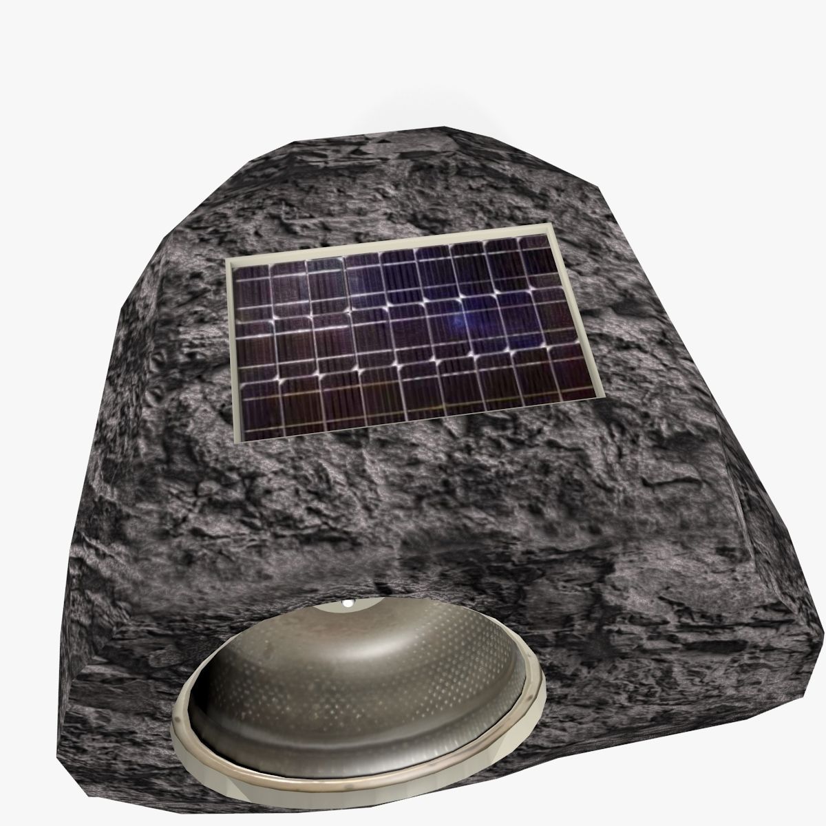 Stone Solar Spot Light 3D model_3