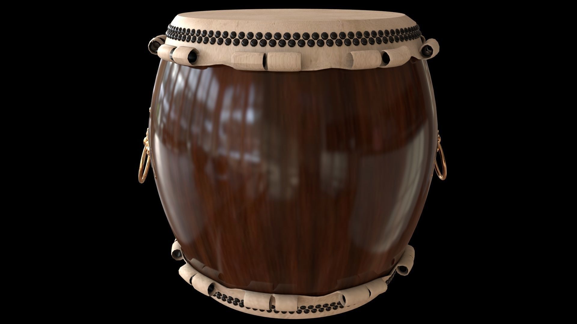 Taiko Drum 3D model_2