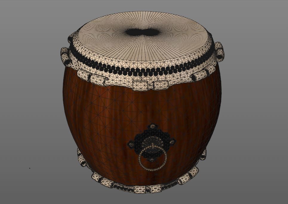 Taiko Drum 3D model_4