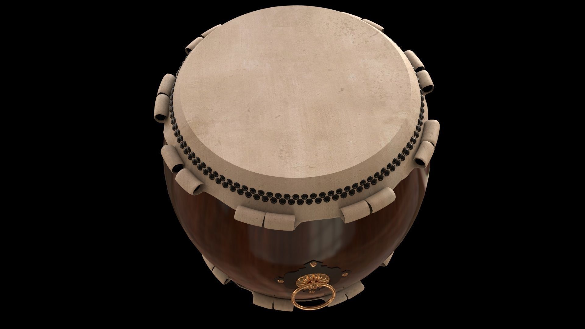 Taiko Drum 3D model_1