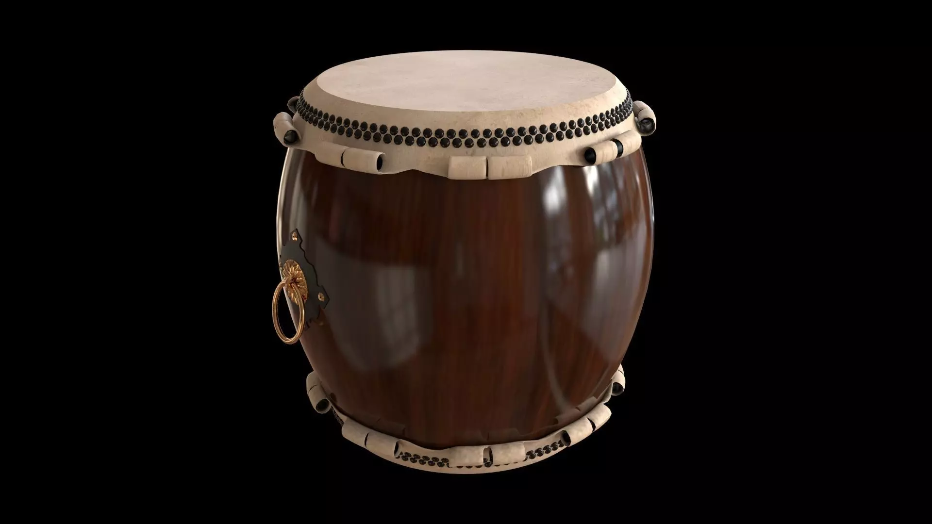 Taiko Drum 3D model_0