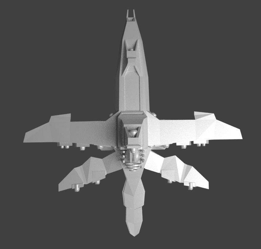 SuperJuggernaut fighter jet 3D model_2