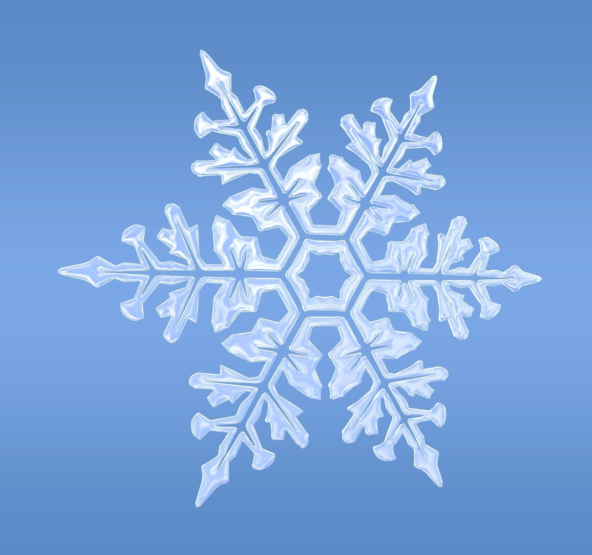 Snowflakes snowflake 3D model_2