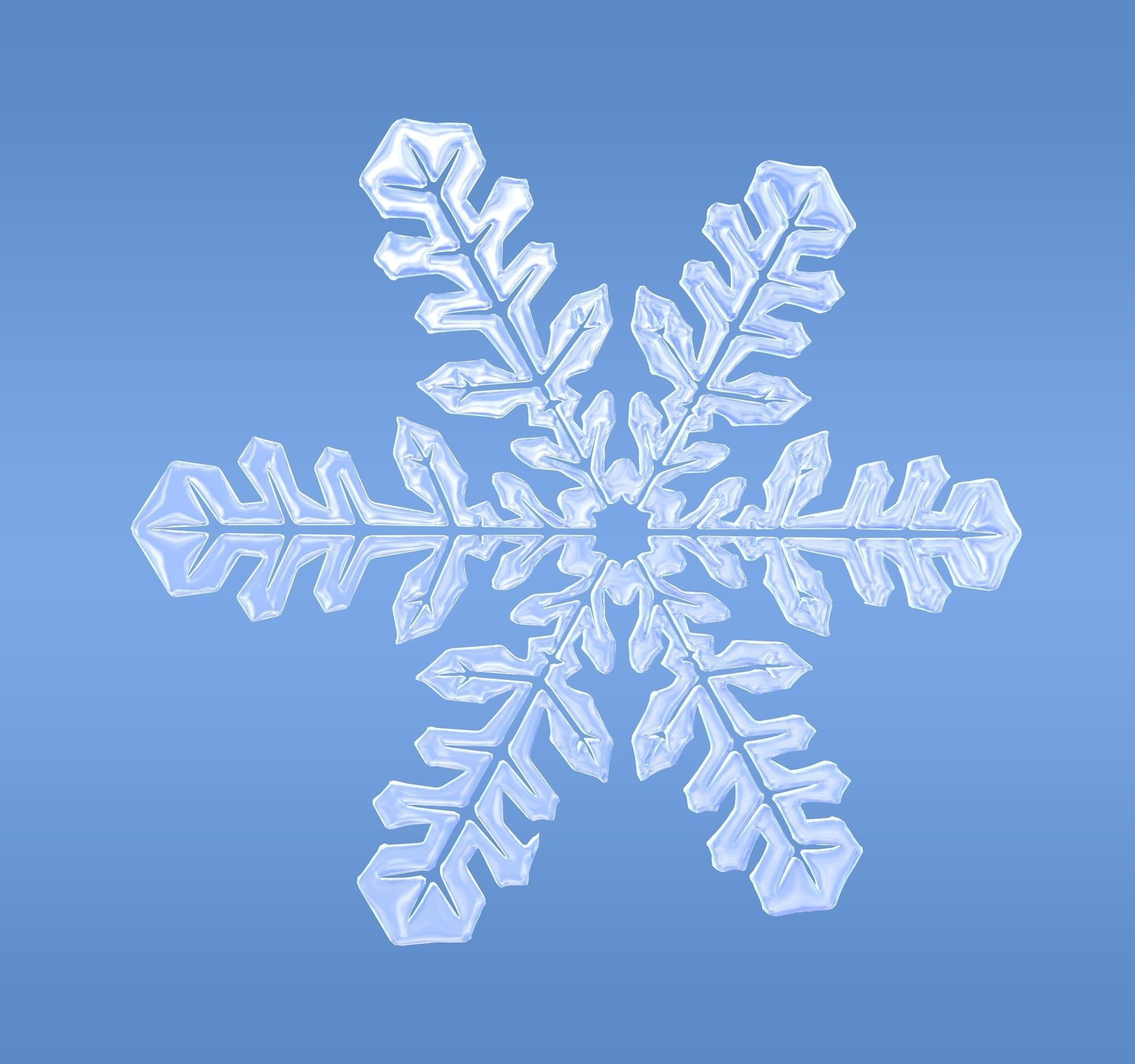 Snowflakes snowflake 3D model_3