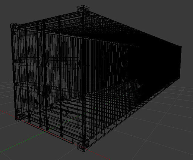 Shipping Container 40 Feet Box 3D model_5