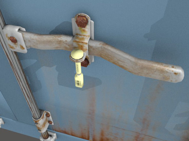 Shipping Container 40 Feet Box 3D model_2