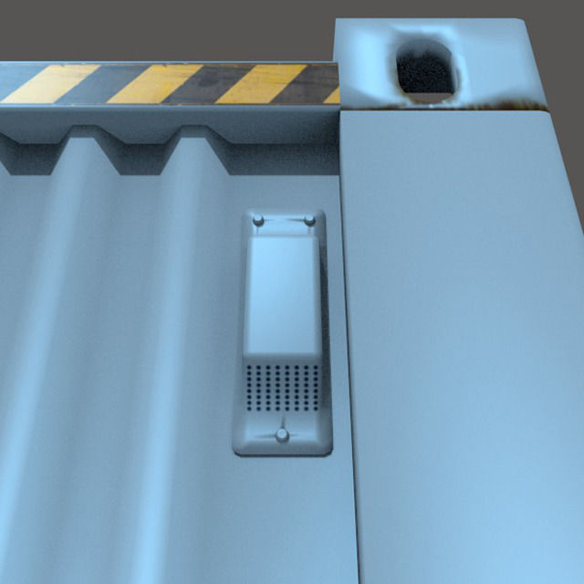 Shipping Container 40 Feet Box 3D model_4