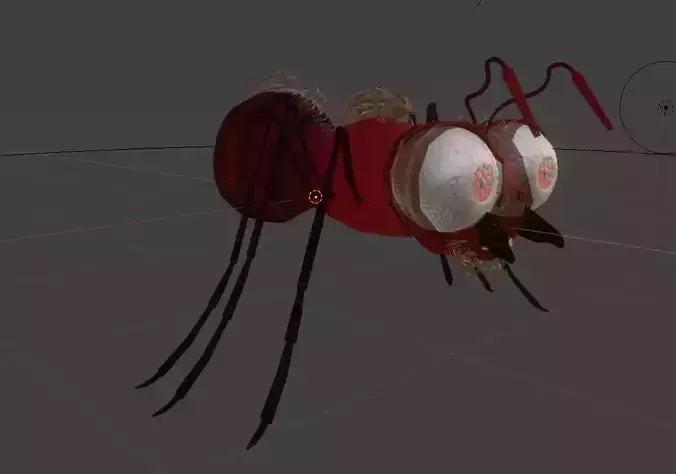 ant-rigged ant Low-poly 3D model