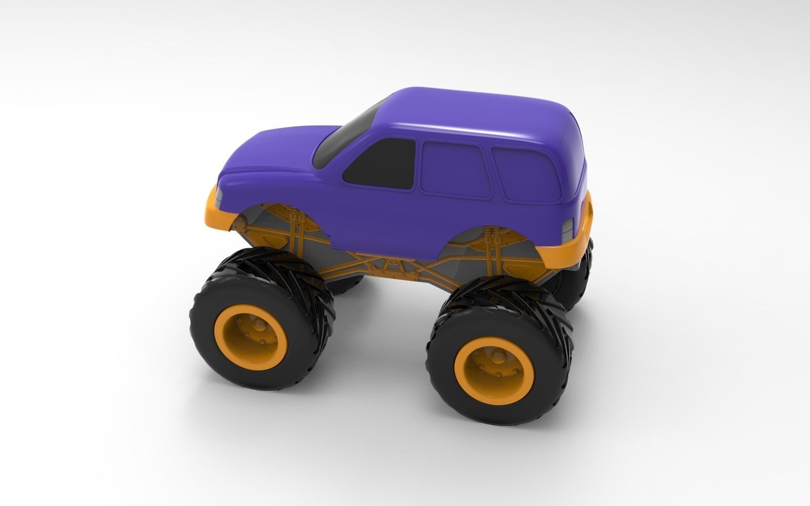 Monster truck 3D model_2