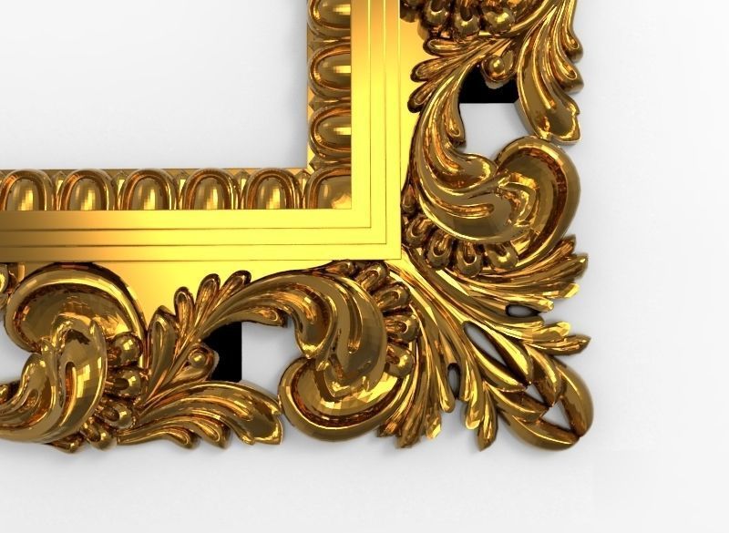 carved frame  3D model_1