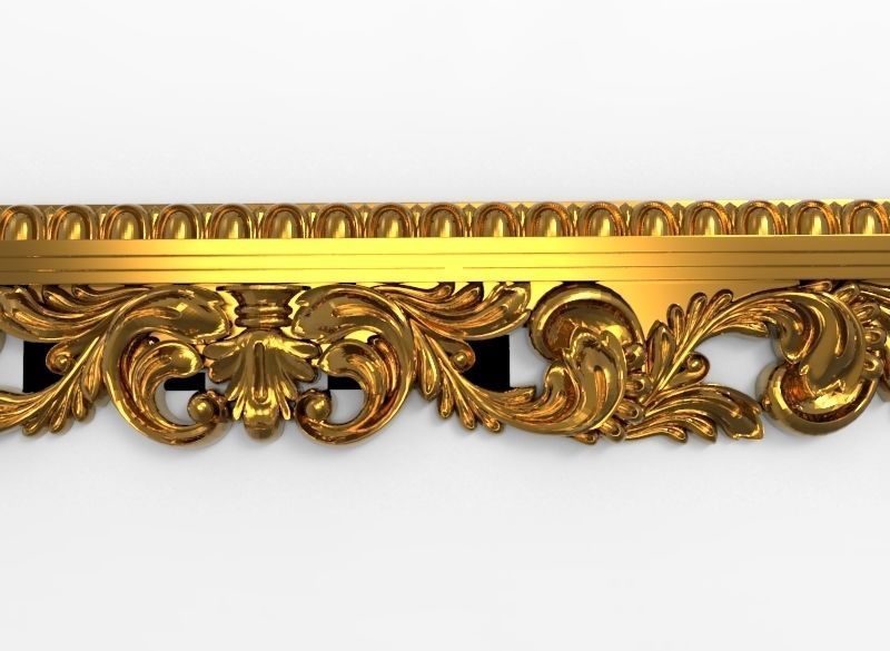 carved frame  3D model_2