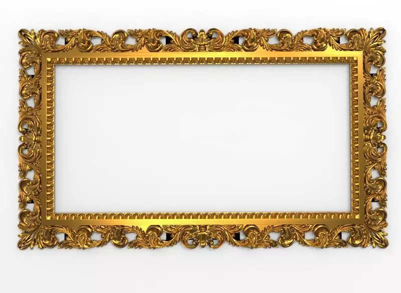 carved frame  3D model_0