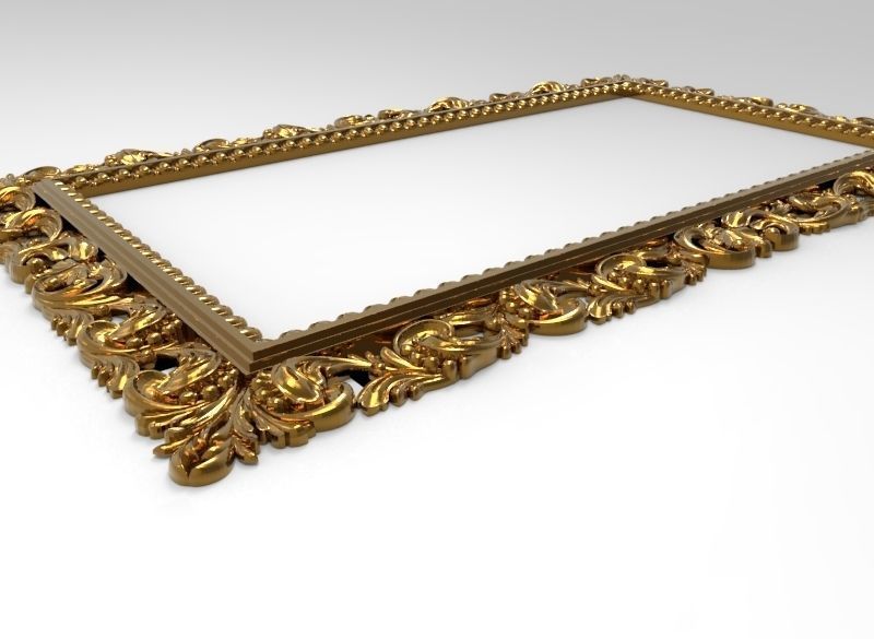 carved frame  3D model_3