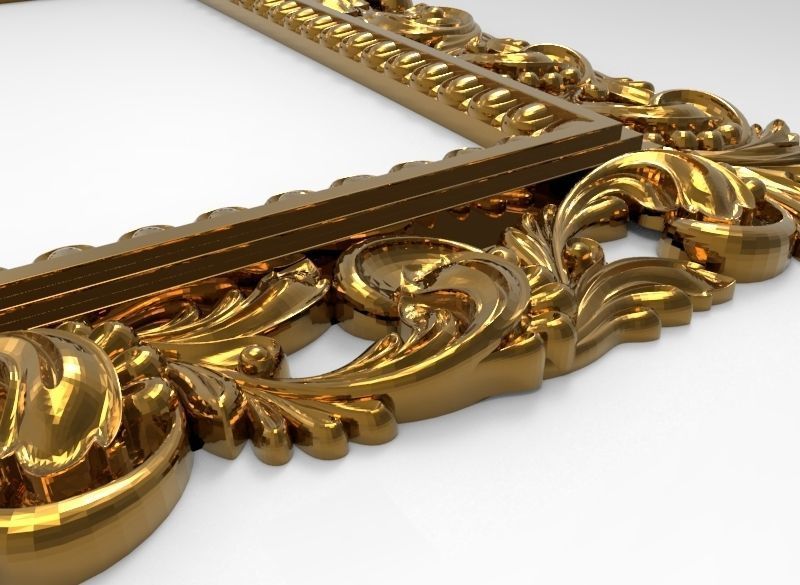 carved frame  3D model_7