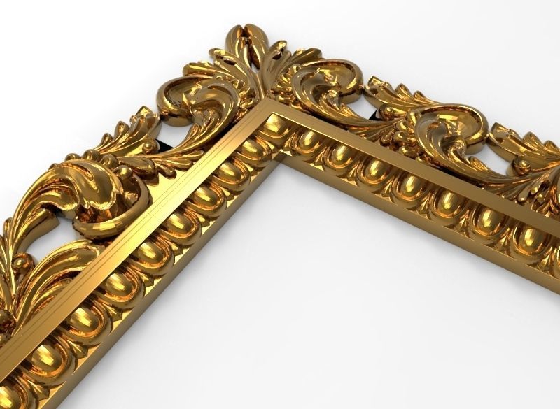 carved frame  3D model_6