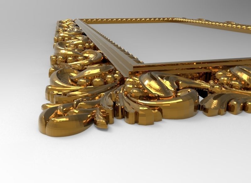 carved frame  3D model_4