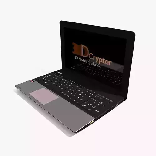 Black Modern Notebook 3D model Black Modern Notebook 3D model