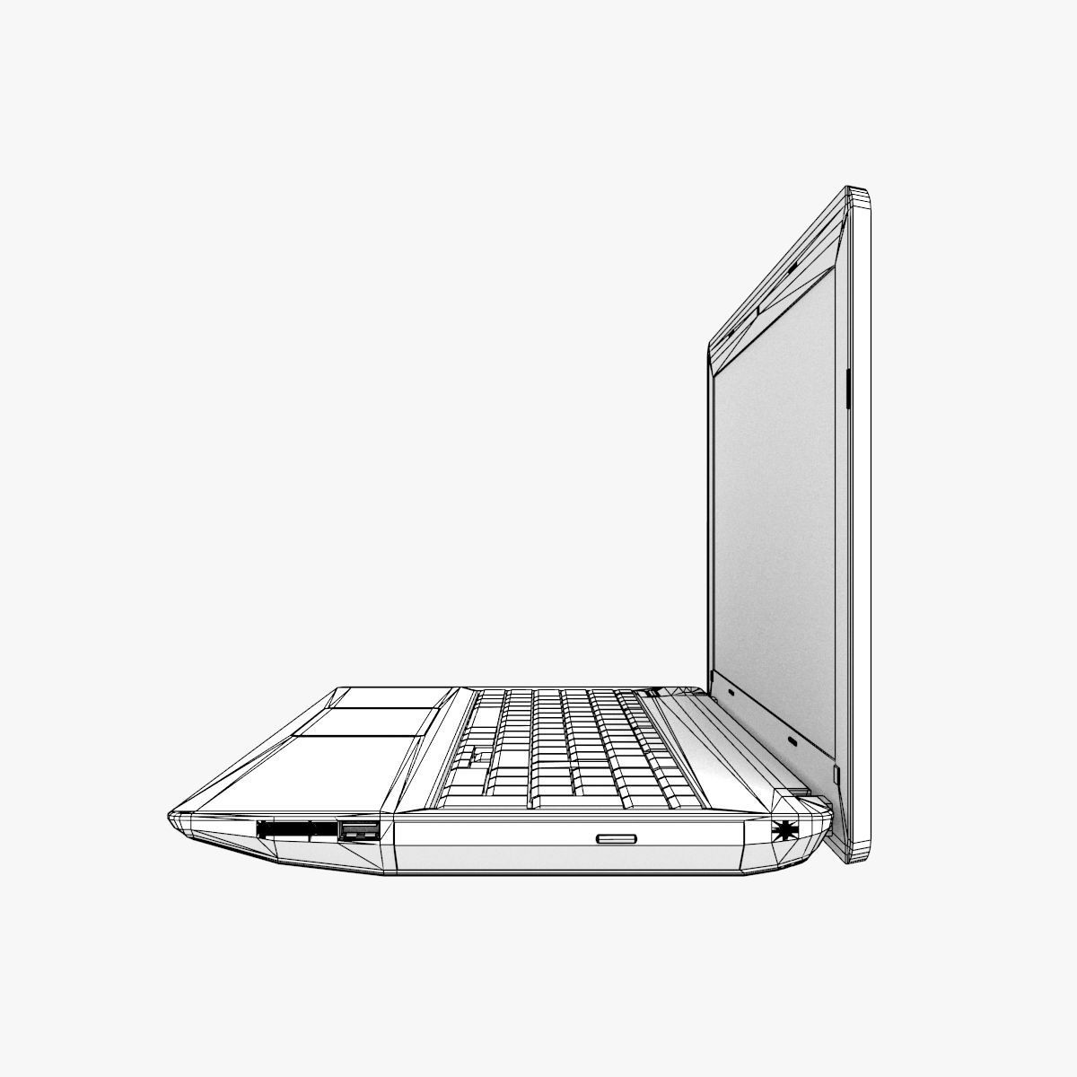 Black Modern Notebook 3D model_10