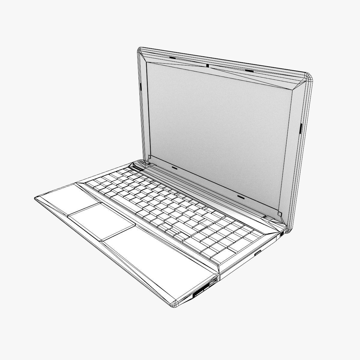 Black Modern Notebook 3D model_6