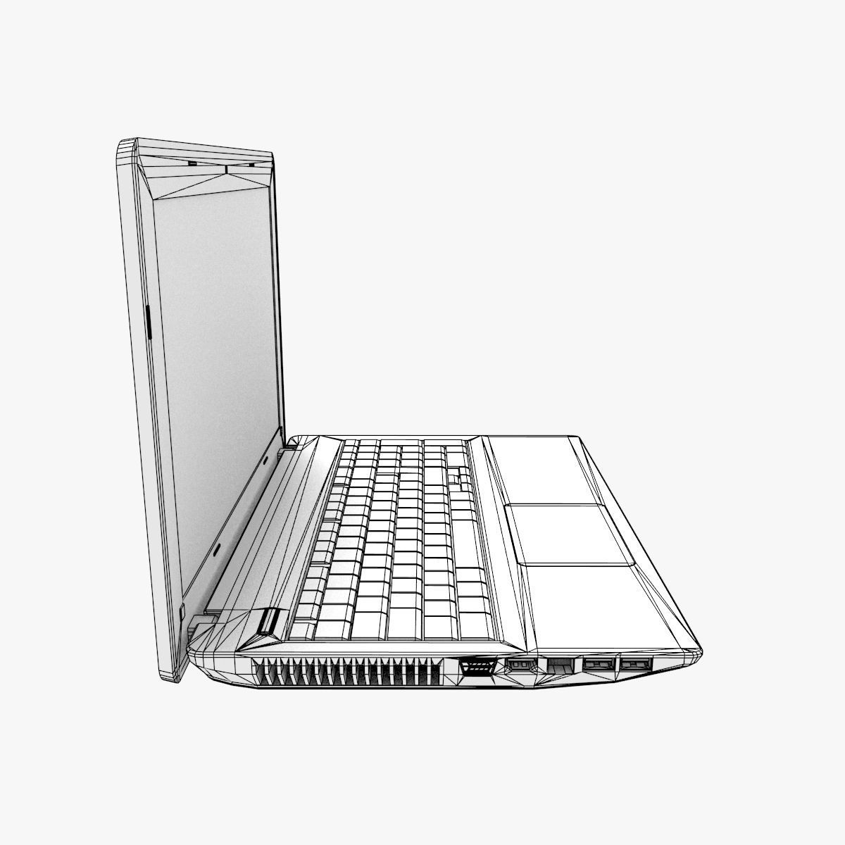 Black Modern Notebook 3D model_8