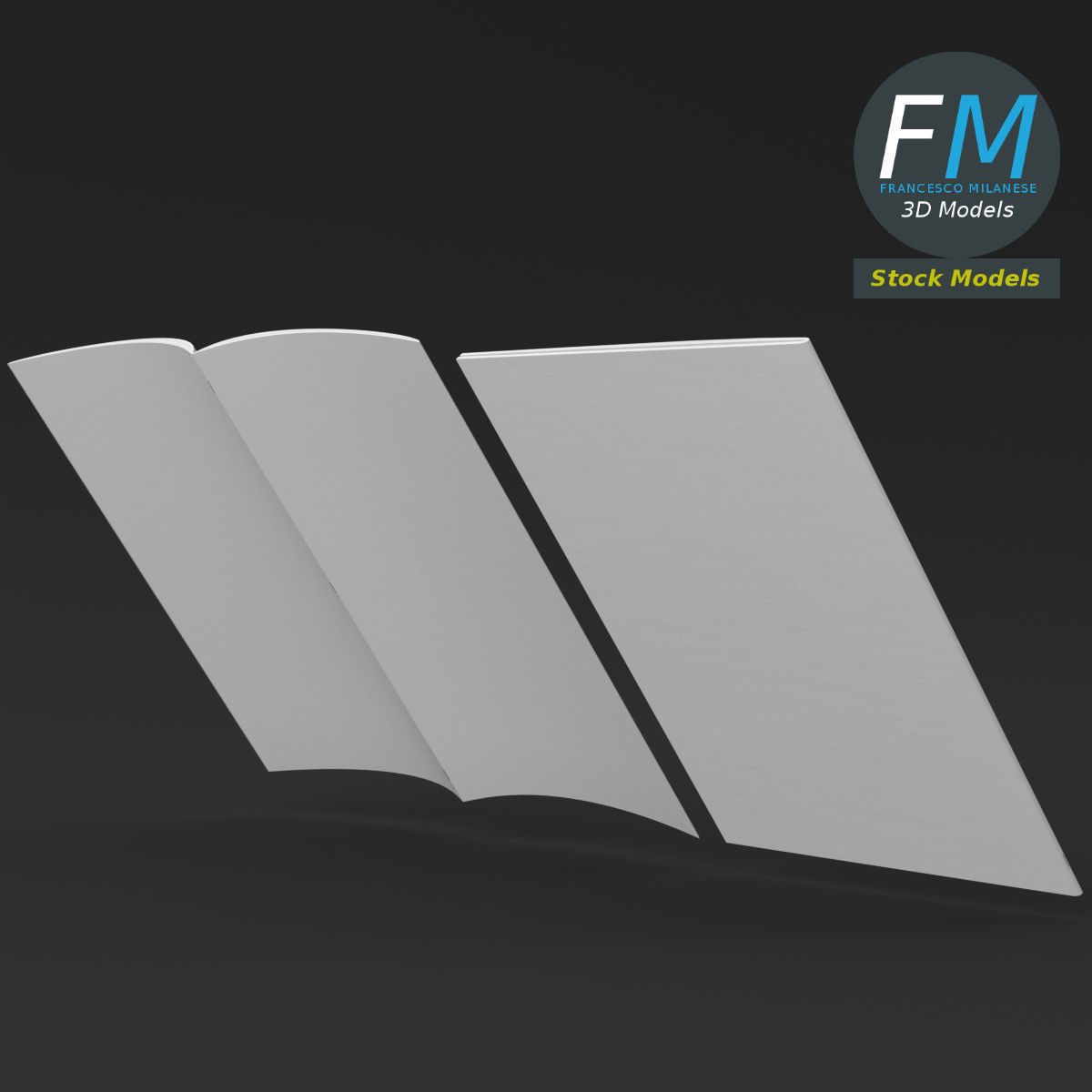 Brochure mockups 3D model_5