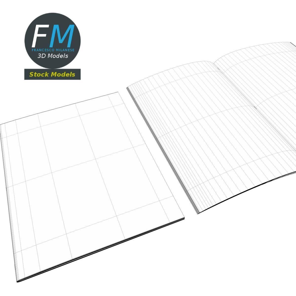 Brochure mockups 3D model_7