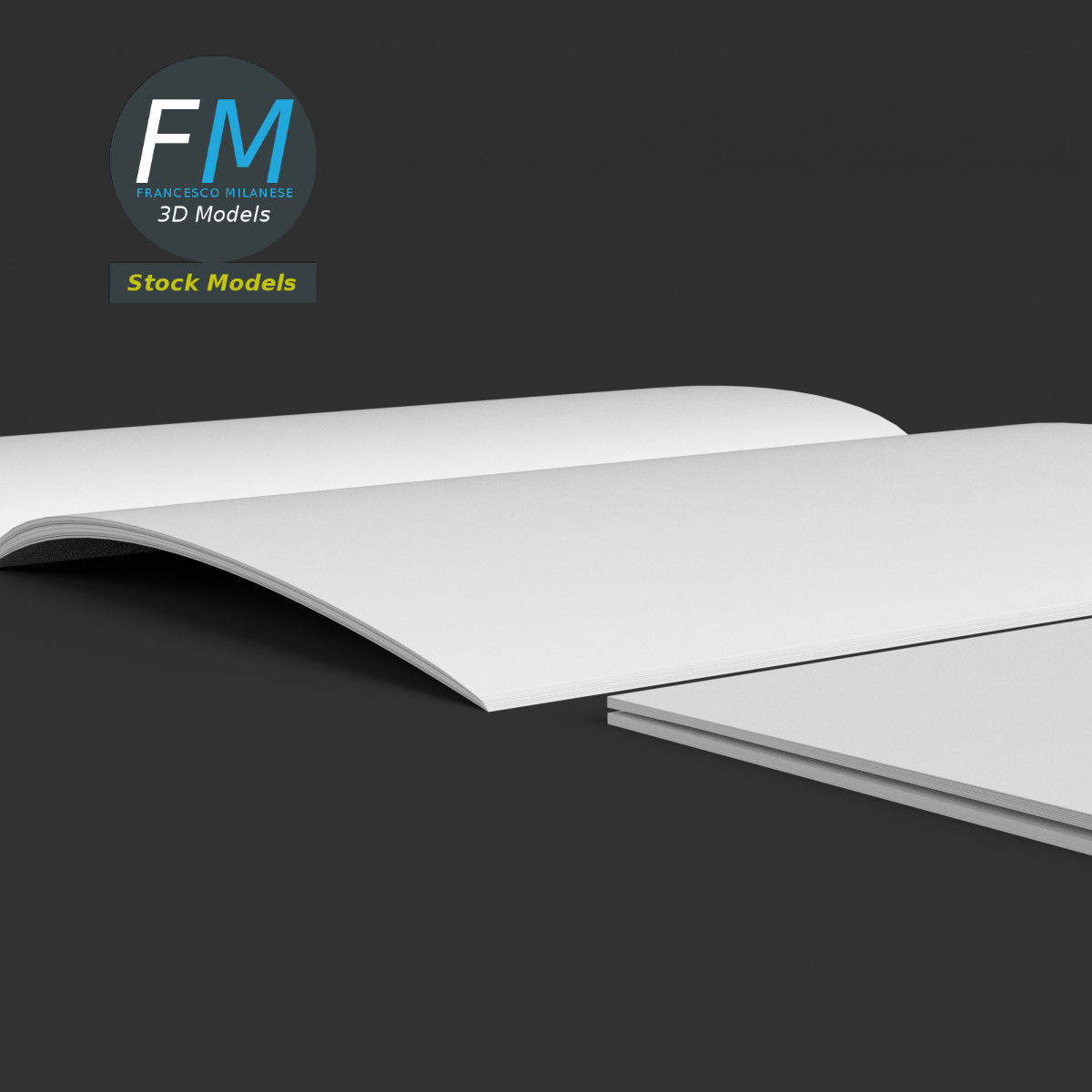 Brochure mockups 3D model_4