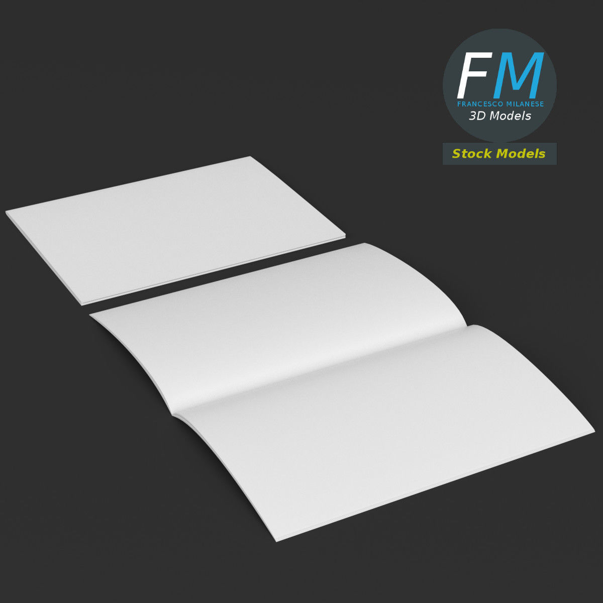 Brochure mockups 3D model_2