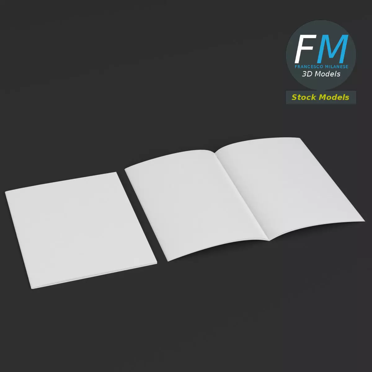 Brochure mockups 3D model_0