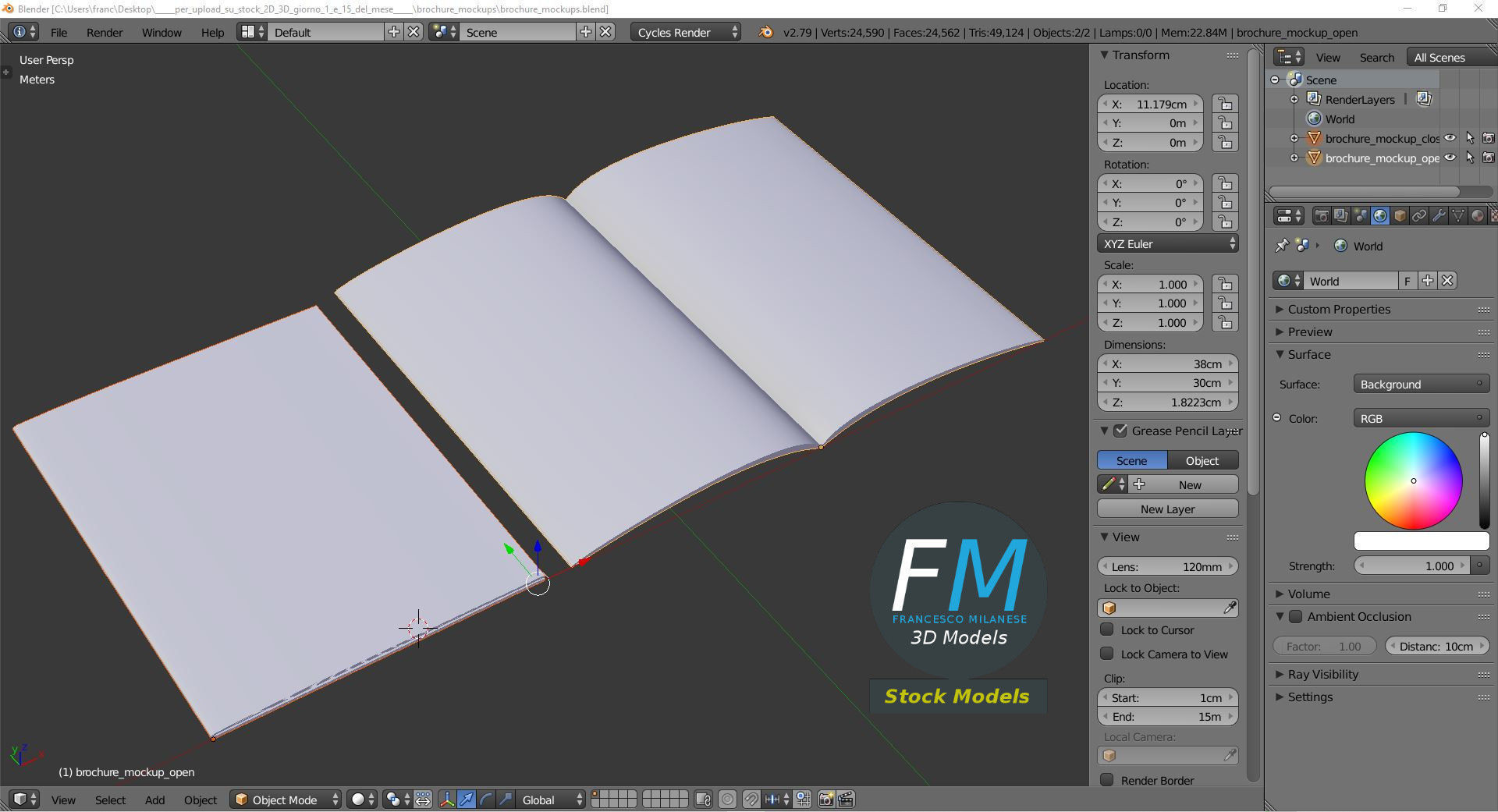 Brochure mockups 3D model_9