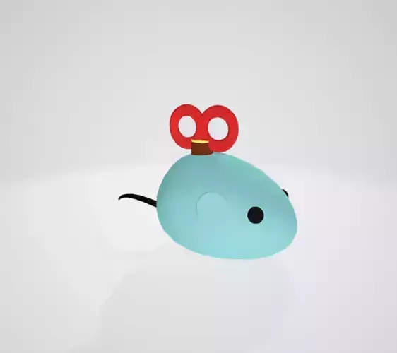 Windup Mouse Cat Toy 3D model