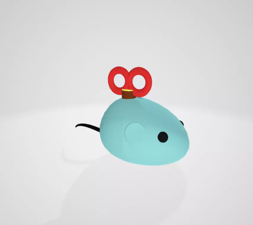 Windup Mouse Cat Toy 3D model_0