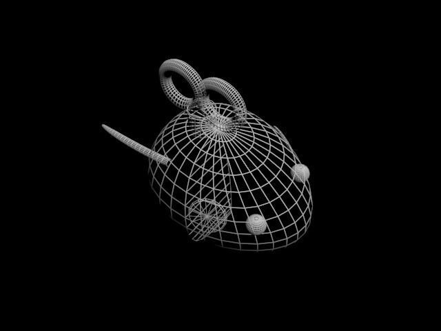 Windup Mouse Cat Toy 3D model_7