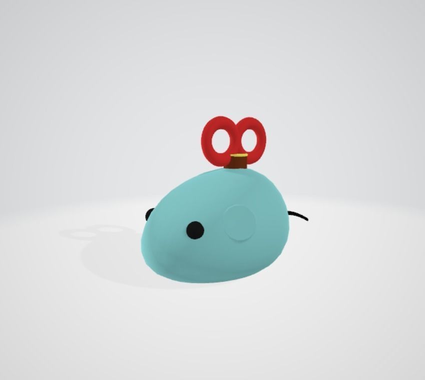 Windup Mouse Cat Toy 3D model_2