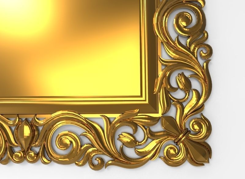 carved frame  3D model_3