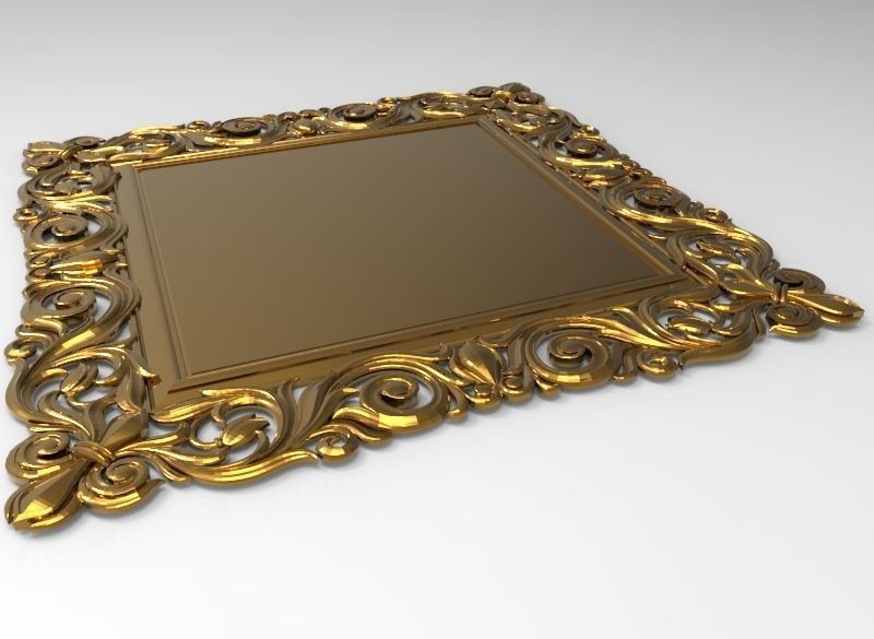 carved frame  3D model_4