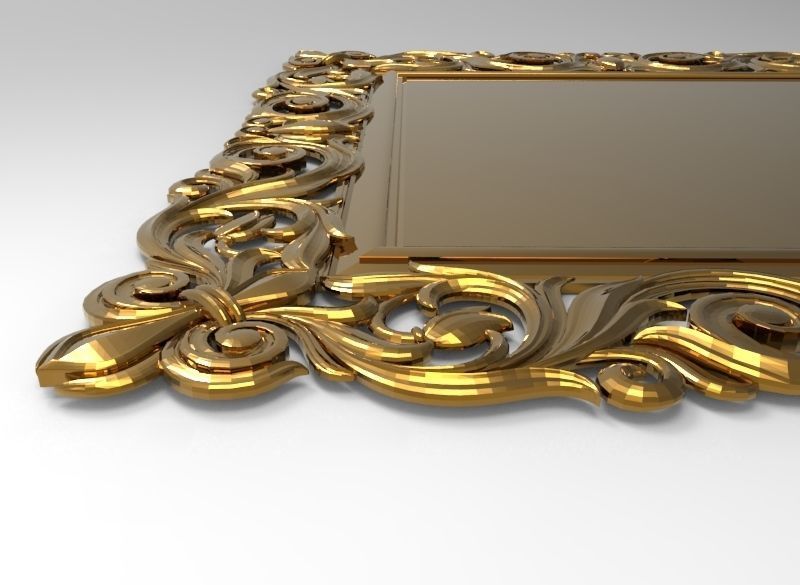 carved frame  3D model_7
