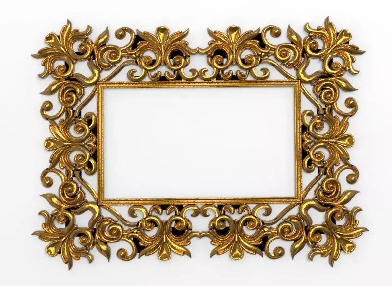 carved frame 3D model